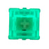 Gateron Luciola switch oplichtend in het donker – groene glow-in-the-dark verlichting